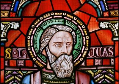 Crick, East Window (detail), St Luke, 1863 by John Millner Allen